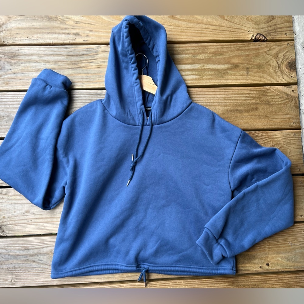 SHEIN drawstring pullover long sleeve large blue hoodie - Women’s - Picture 5 of 12